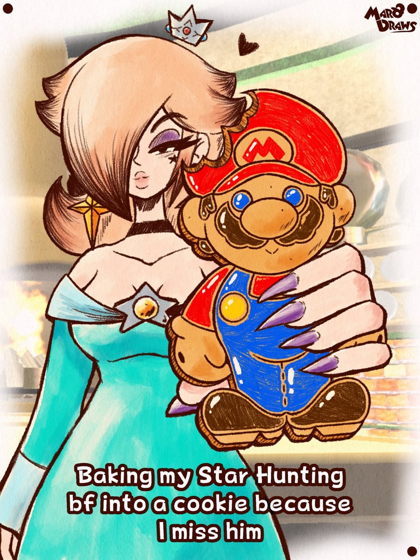 mario and rosalina (mario and 1 more) drawn by marodraws