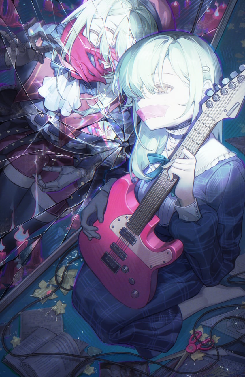 wakaba mutsumi and mortis (bang dream! and 1 more) drawn by ajiu_(ajiuyaa)