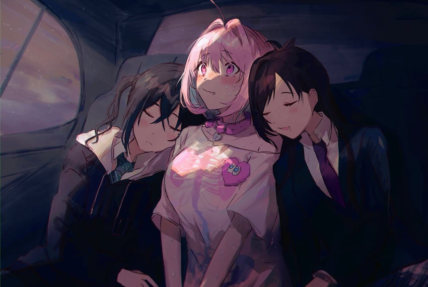 yumemi riamu, sunazuka akira, and tsujino akari (idolmaster and 2 more) drawn by hamachamu