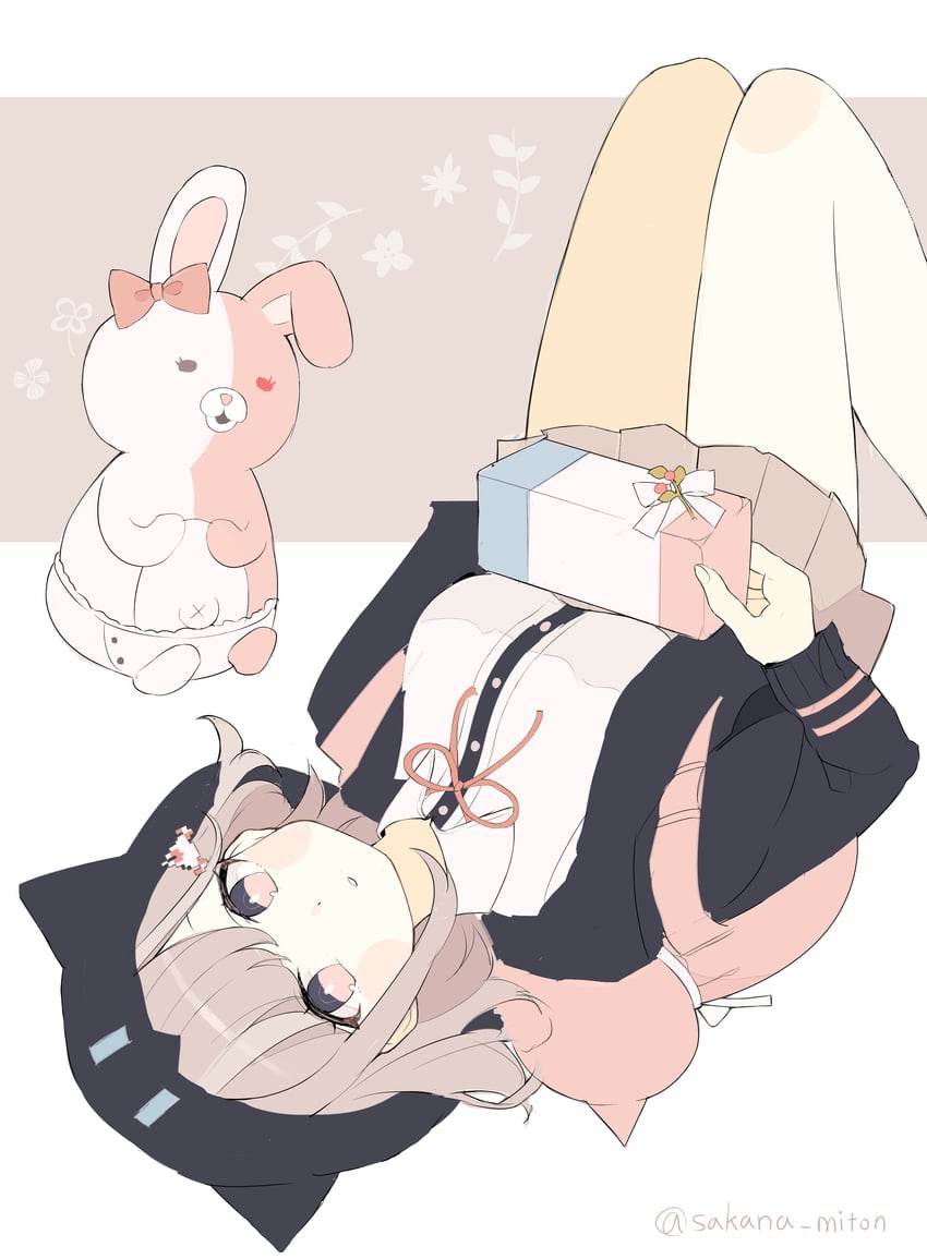 nanami chiaki and monomi (danganronpa and 2 more) drawn by sakana-miton