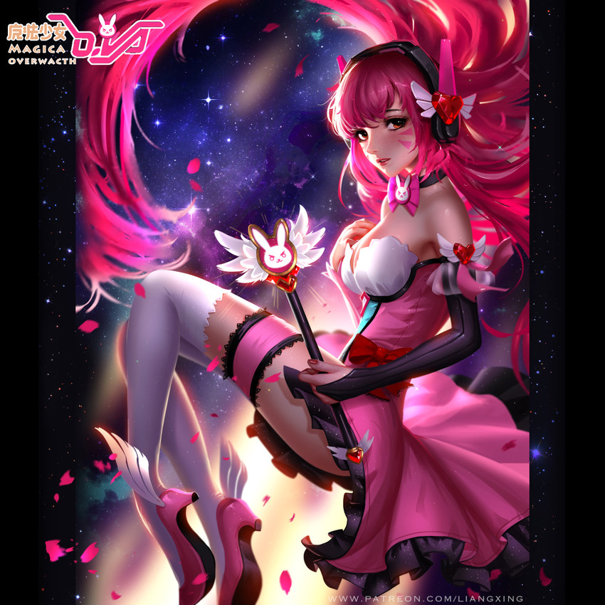 d.va (mahou shoujo madoka magica and 2 more) drawn by liang_xing