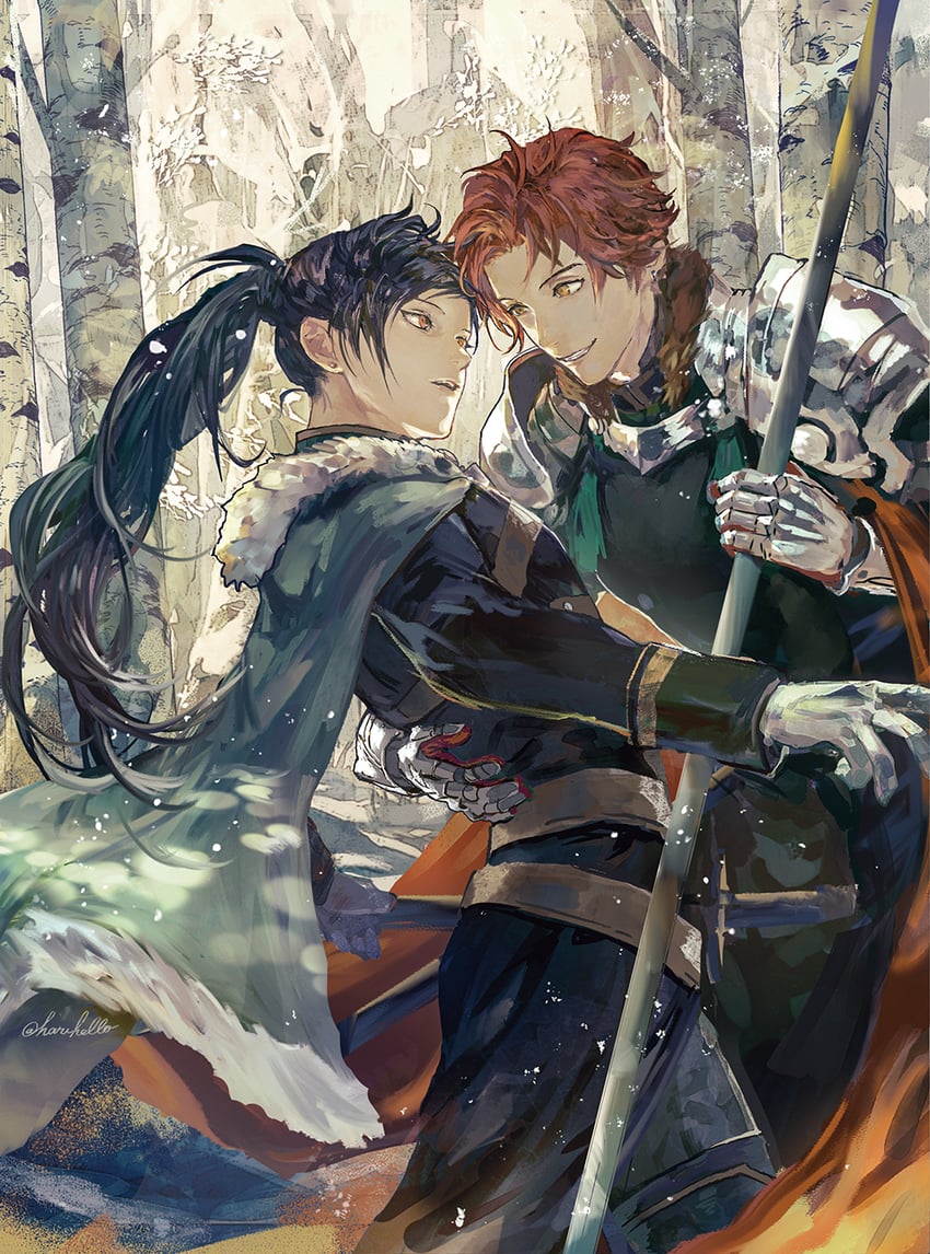 sylvain jose gautier and felix hugo fraldarius (fire emblem and 1 more) drawn by haruko_(haruhello)