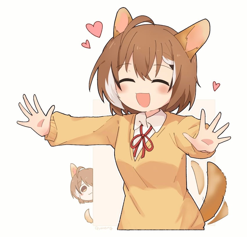 nanashi mumei (hololive and 1 more) drawn by gyaheung