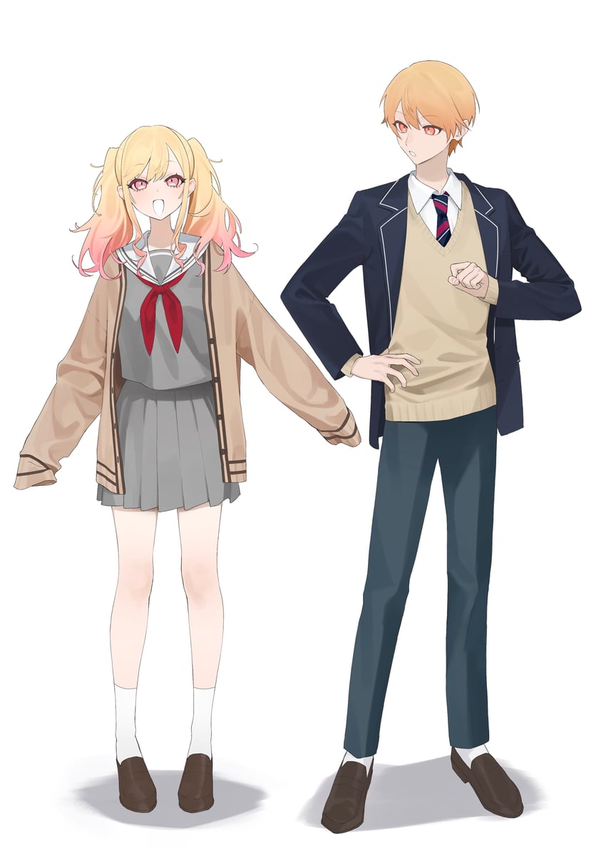 tenma tsukasa and tenma saki (project sekai) drawn by sa_tsuko