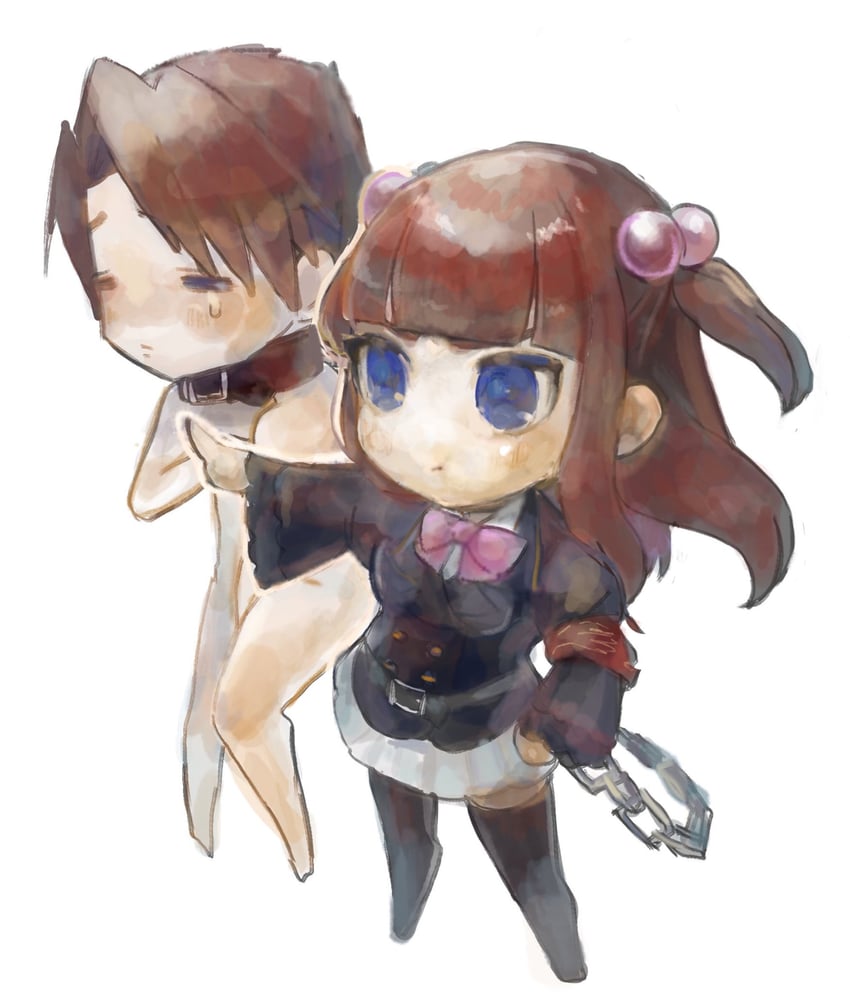 ushiromiya battler and ushiromiya ange (umineko no naku koro ni) drawn by soeikaku_meirio
