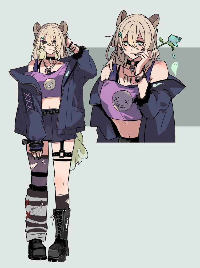 nimi nightmare and naplings (indie virtual youtuber) drawn by fongban_illust