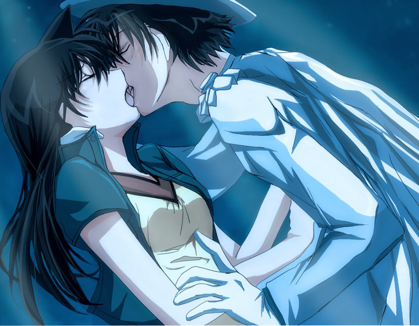 mouri ran and kaitou kid (meitantei conan and 1 more) drawn by urei_(uleyish)