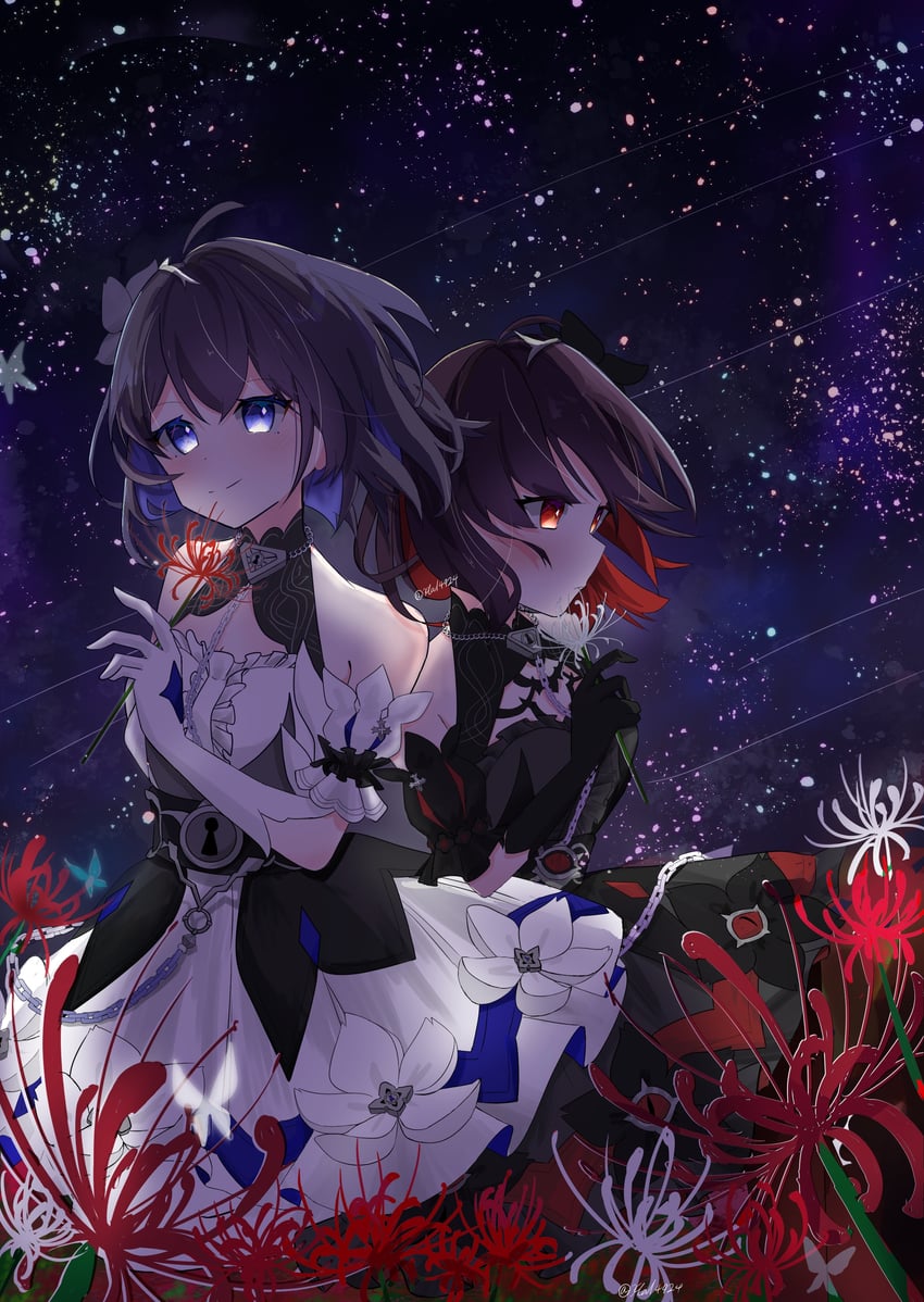 seele vollerei and seele (honkai and 1 more) drawn by hal4924