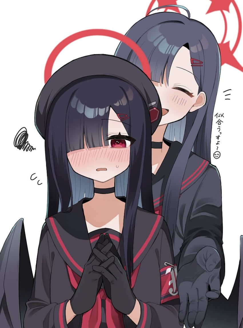 ichika and justice task force member (blue archive) drawn by mi_yabi_589