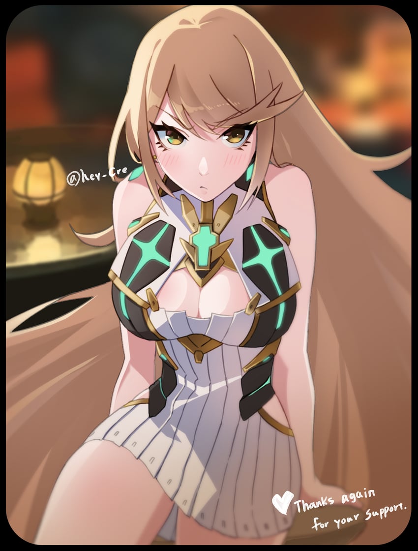 mythra (xenoblade chronicles and 1 more) drawn by hey_cre