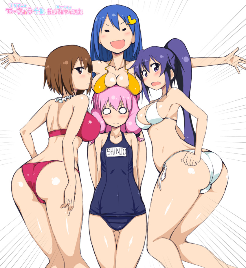takamiya nasuno, shinjou kanae, bandou marimo, and oshimoto yuri (teekyuu) drawn by kagami_uekusa