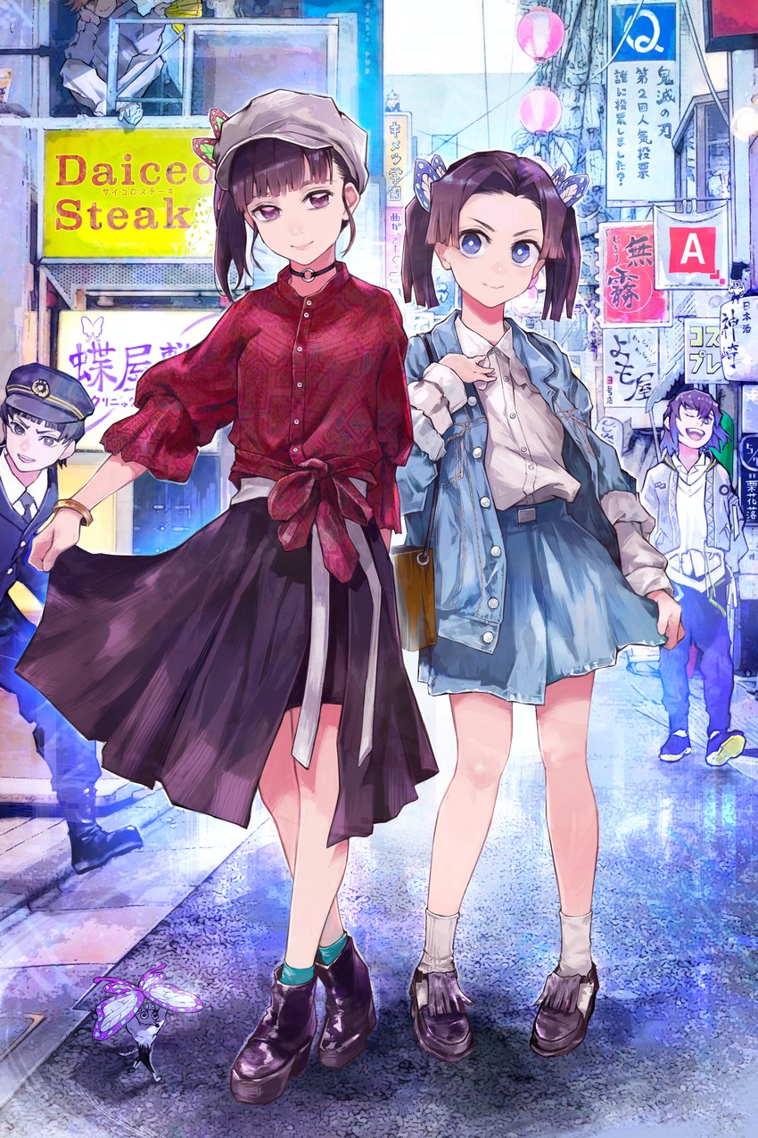 tsuyuri kanao, hashibira inosuke, douma, and kanzaki aoi (kimetsu no yaiba) drawn by kyuuba_melo