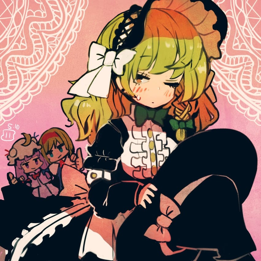 kirisame marisa, alice margatroid, and patchouli knowledge (touhou) drawn by maaru_(akira428)