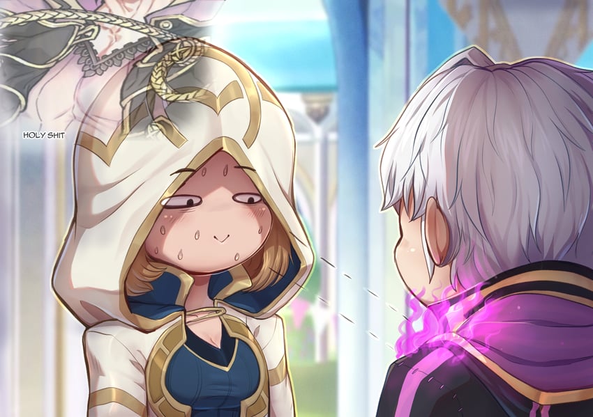 male robin, kiran, and female kiran (fire emblem and 1 more) drawn by evomanaphy