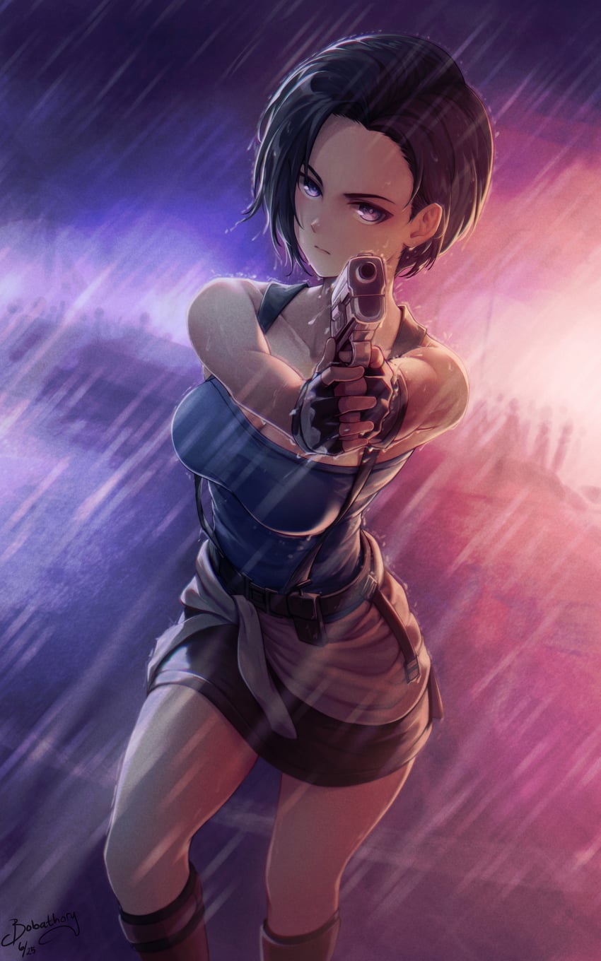 jill valentine (resident evil and 1 more) drawn by andreas_meidy