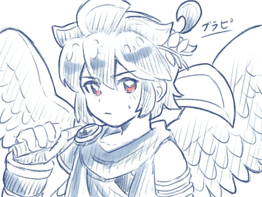 dark pit (kid icarus and 1 more) drawn by waffuum