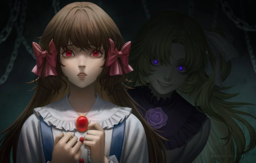goldia die heilige and lisette (pocket mirror) drawn by winterleigh