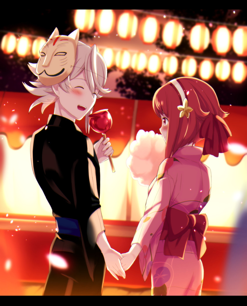 male corrin and sakura (fire emblem and 1 more) drawn by nyorotono