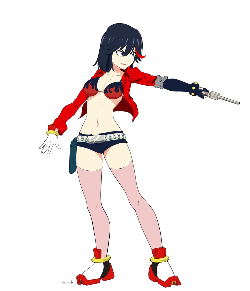 matoi ryuuko, yoko littner, and shadow the hedgehog (kill la kill and 3 more) drawn by porougon