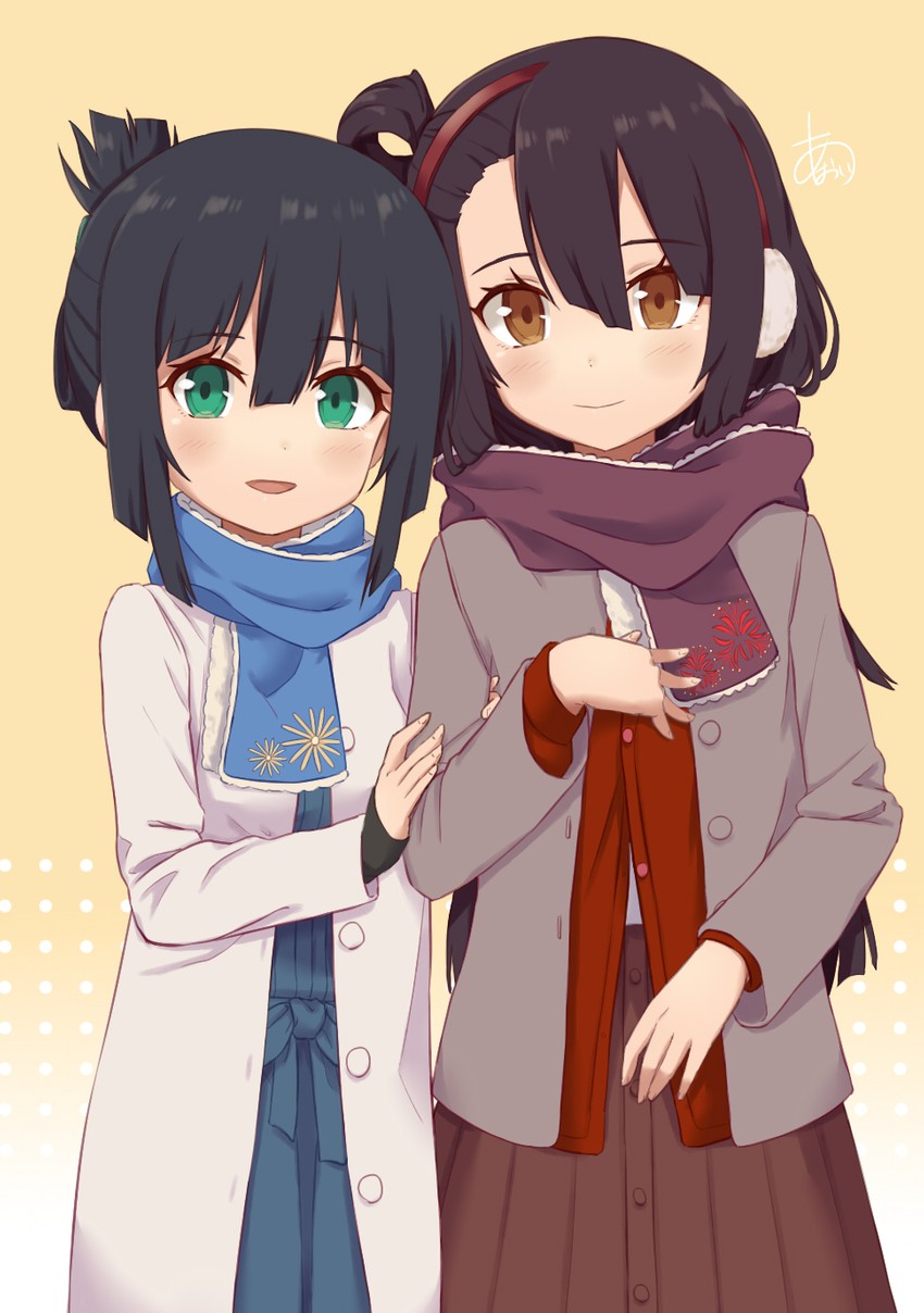 koori chikage and washio sumi (yuusha de aru and 4 more) drawn by ishikane_aoi