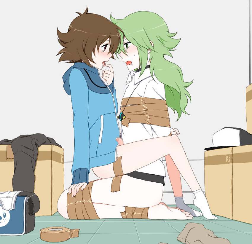 hilbert and n (pokemon and 1 more) drawn by hige_(shzgikz)