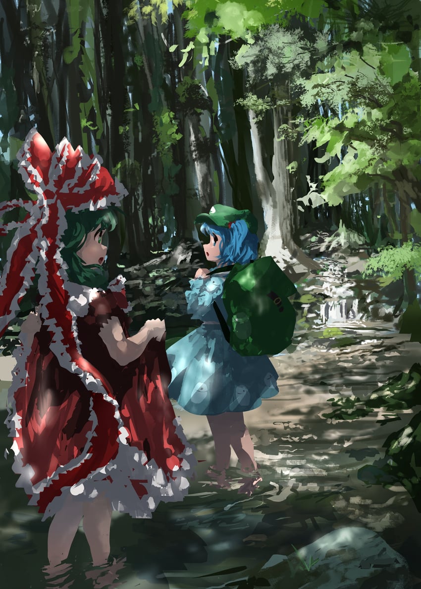 kawashiro nitori and kagiyama hina (touhou) drawn by ushitsuchi