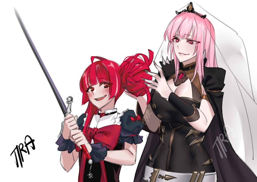 mori calliope, kureiji ollie, and olivia (hololive and 2 more) drawn by tira_(tiiramiiisu2)