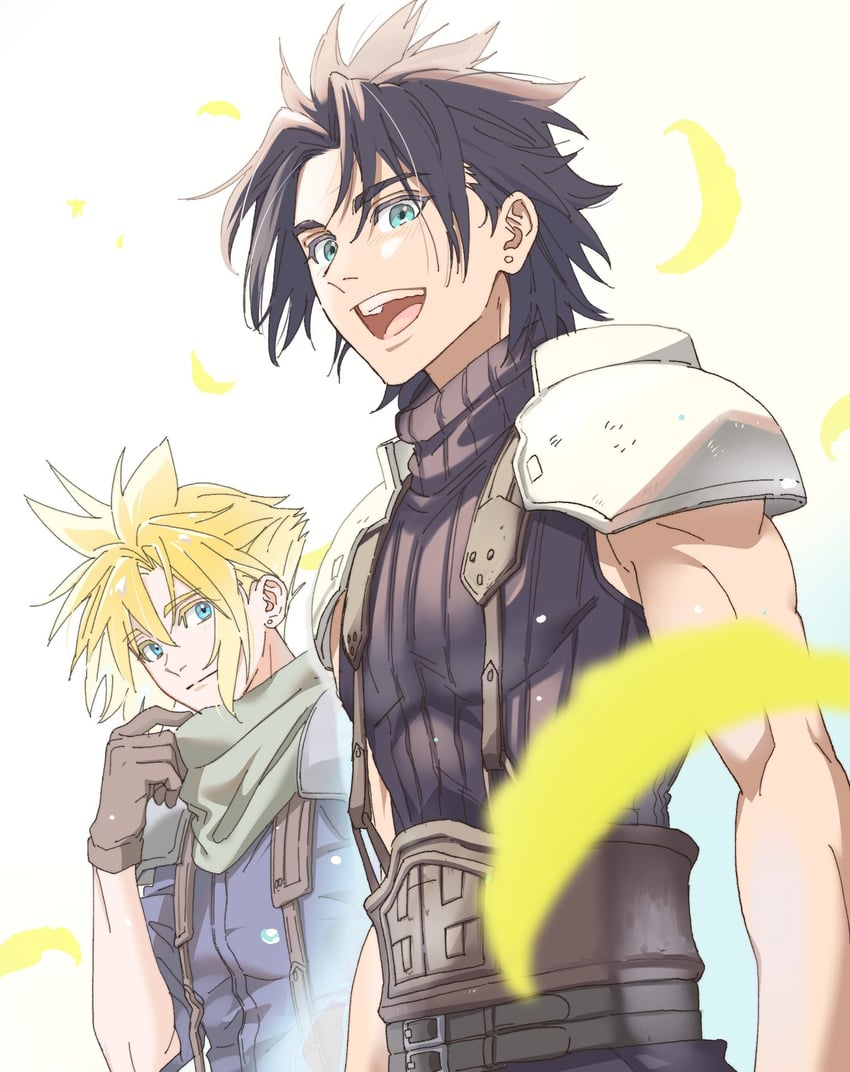 cloud strife and zack fair (final fantasy and 2 more) drawn by nocchan_chicchi
