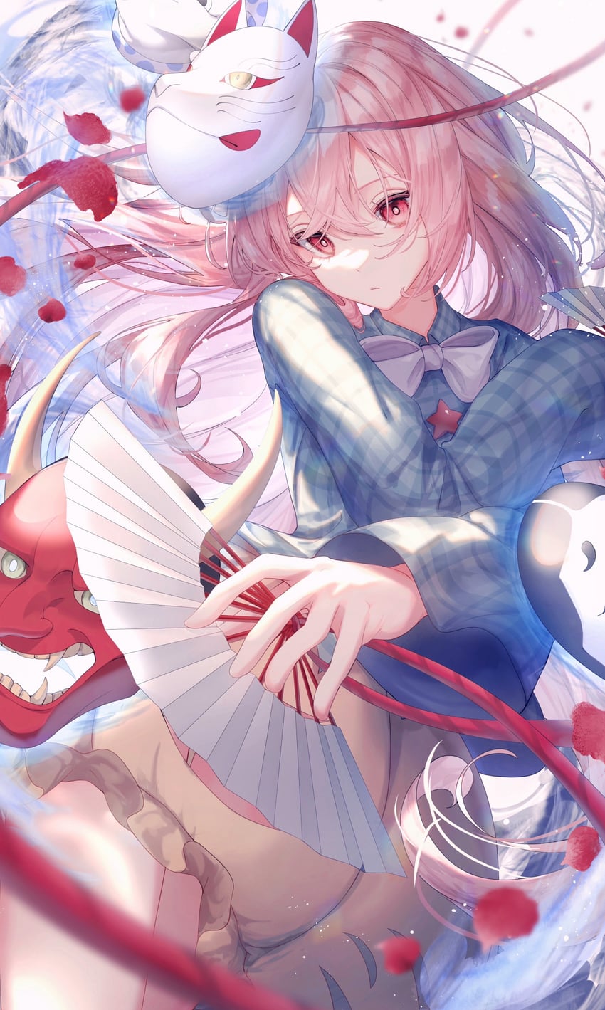 hata no kokoro (touhou) drawn by batory_ken