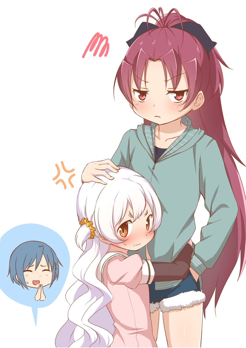 miki sayaka, sakura kyoko, and momoe nagisa (mahou shoujo madoka magica and 1 more) drawn by abutomato