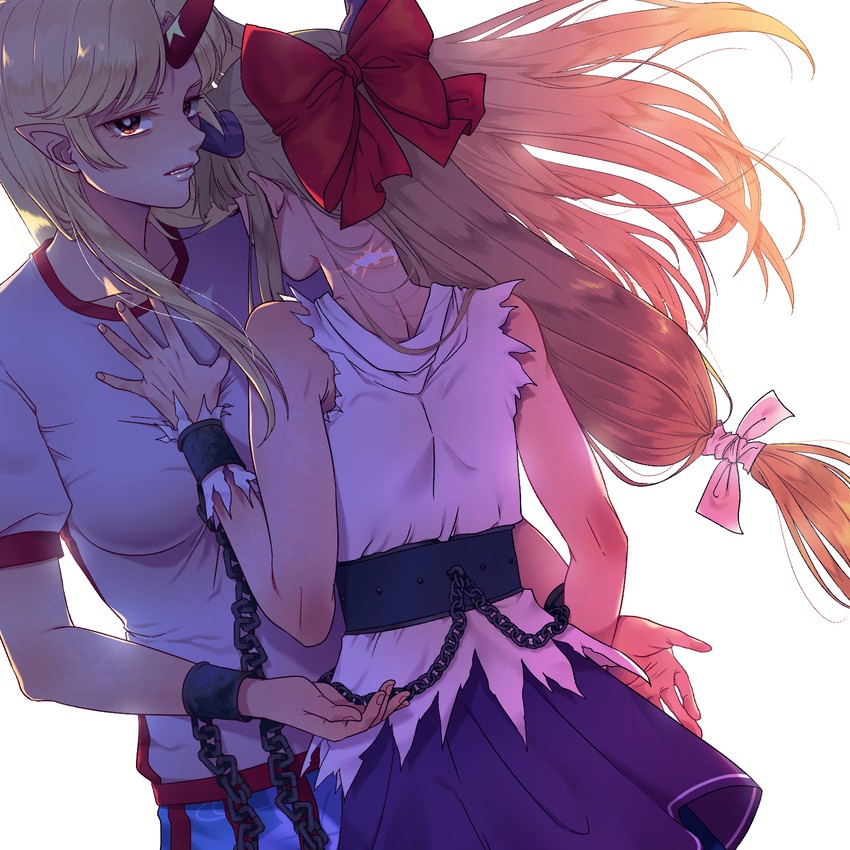 ibuki suika and hoshiguma yuugi (touhou) drawn by sibata_maru