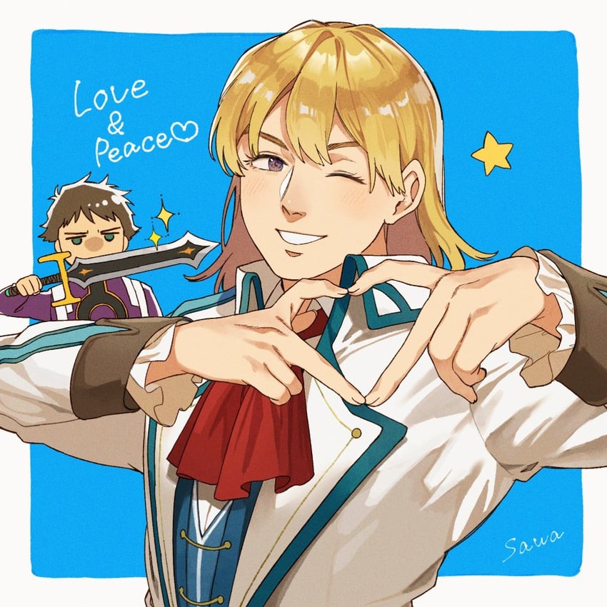 olivert reise arnor and mueller vander (eiyuu densetsu and 3 more) drawn by sawaponu3