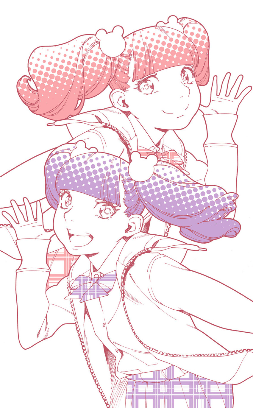 ooshita mahiro and ogi mahiru (otome no teikoku) drawn by kishi_torajirou