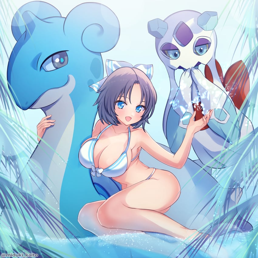 yumi, lapras, and froslass (pokemon and 2 more) drawn by gogat8