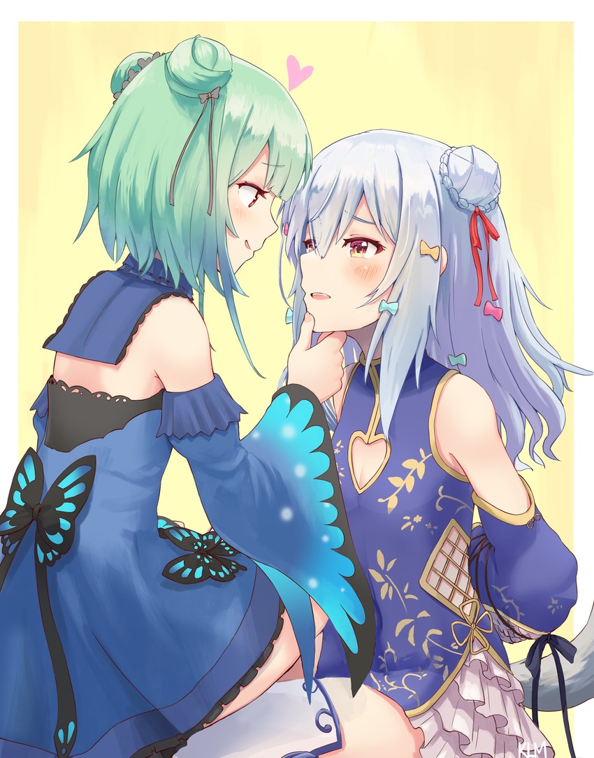uruha rushia and inuyama tamaki (hololive and 1 more) drawn by jtleeklm