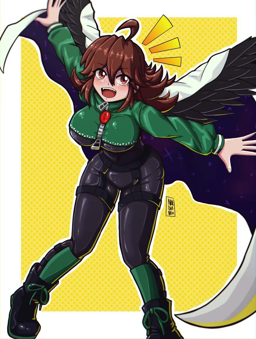 reiuji utsuho (touhou and 1 more) drawn by noldvano