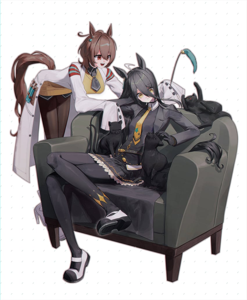 agnes tachyon and manhattan cafe (umamusume) drawn by cafetakki_uma