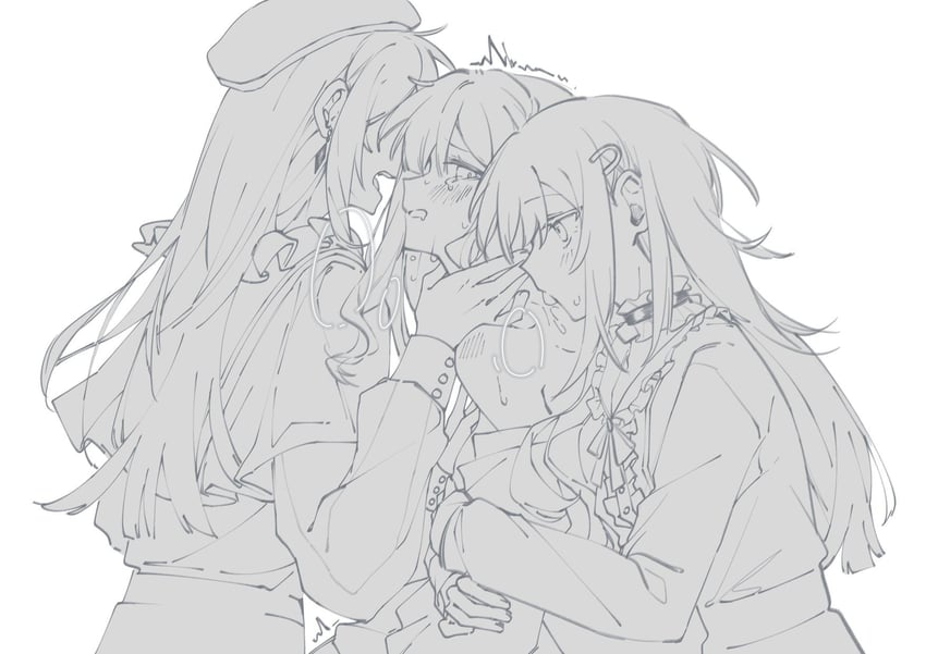 togawa sakiko, wakaba mutsumi, and mortis (bang dream! and 1 more) drawn by tri_ever