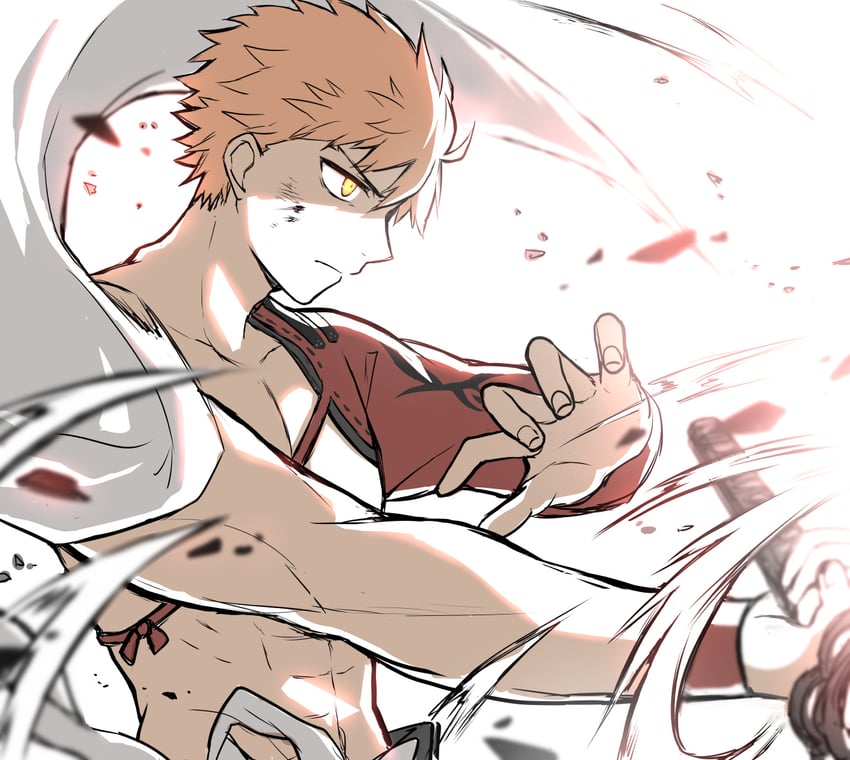 emiya shirou and senji muramasa (fate and 1 more) drawn by yoyo_9ea