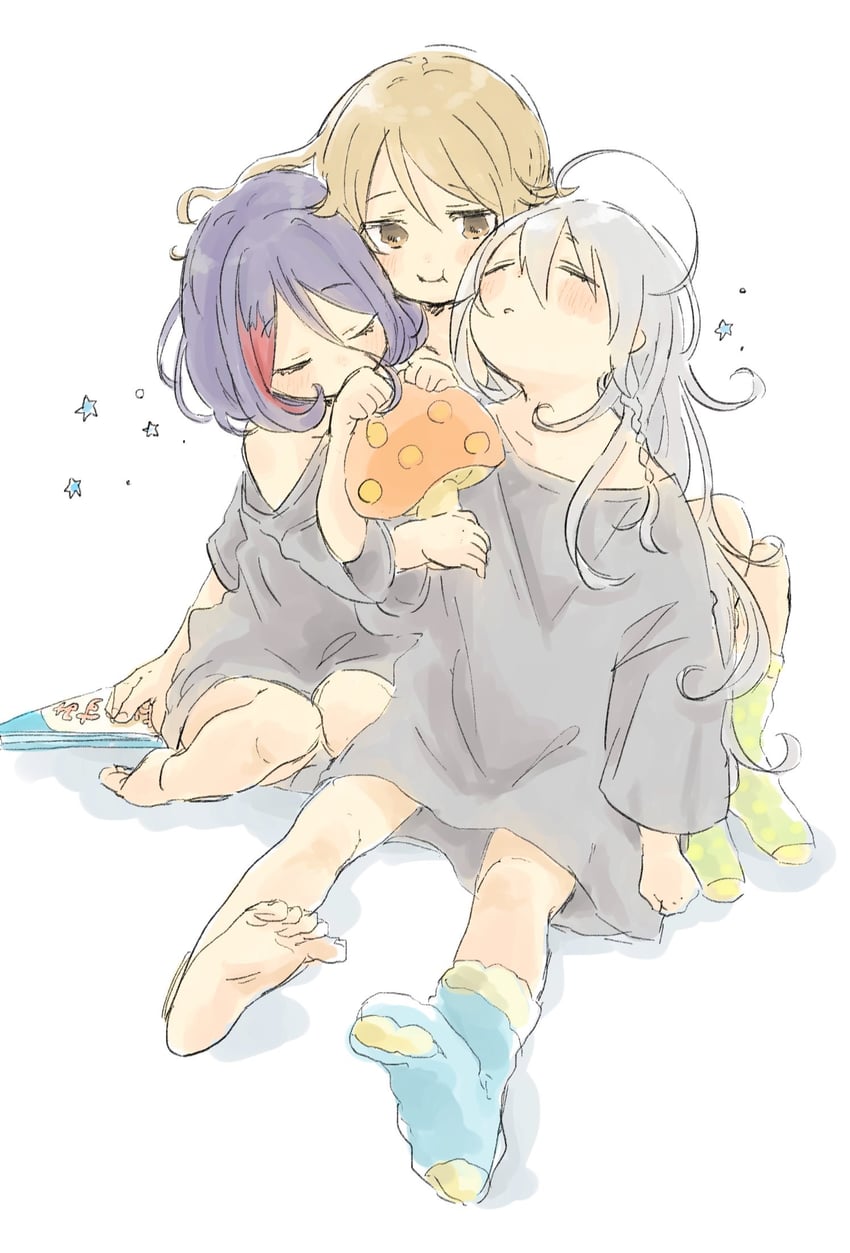 morikubo nono, hoshi syoko, and hayasaka mirei (idolmaster and 2 more) drawn by inutokasuki