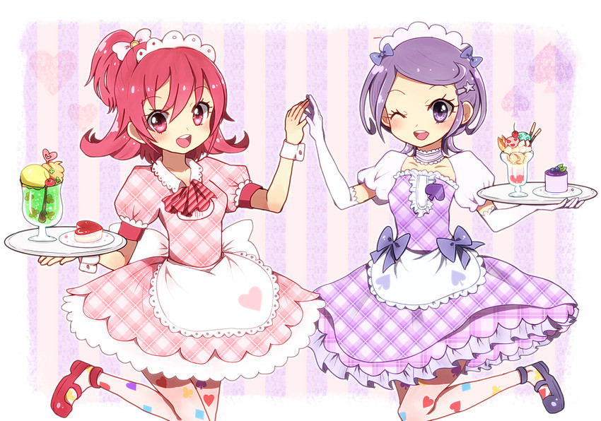 aida mana and kenzaki makoto (precure and 1 more) drawn by ako_(ako0905)