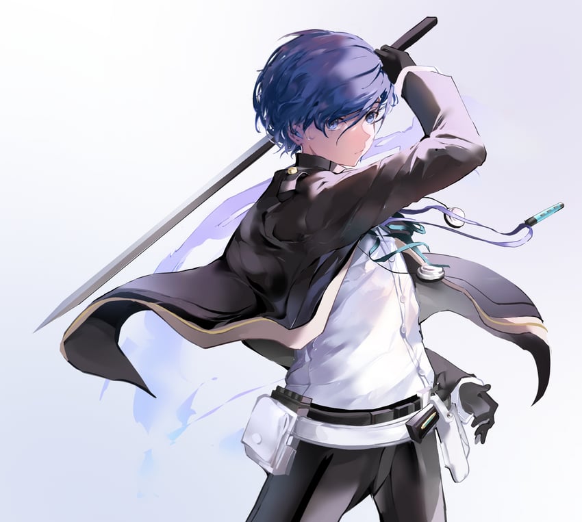yuuki makoto (persona and 1 more) drawn by yonjuri