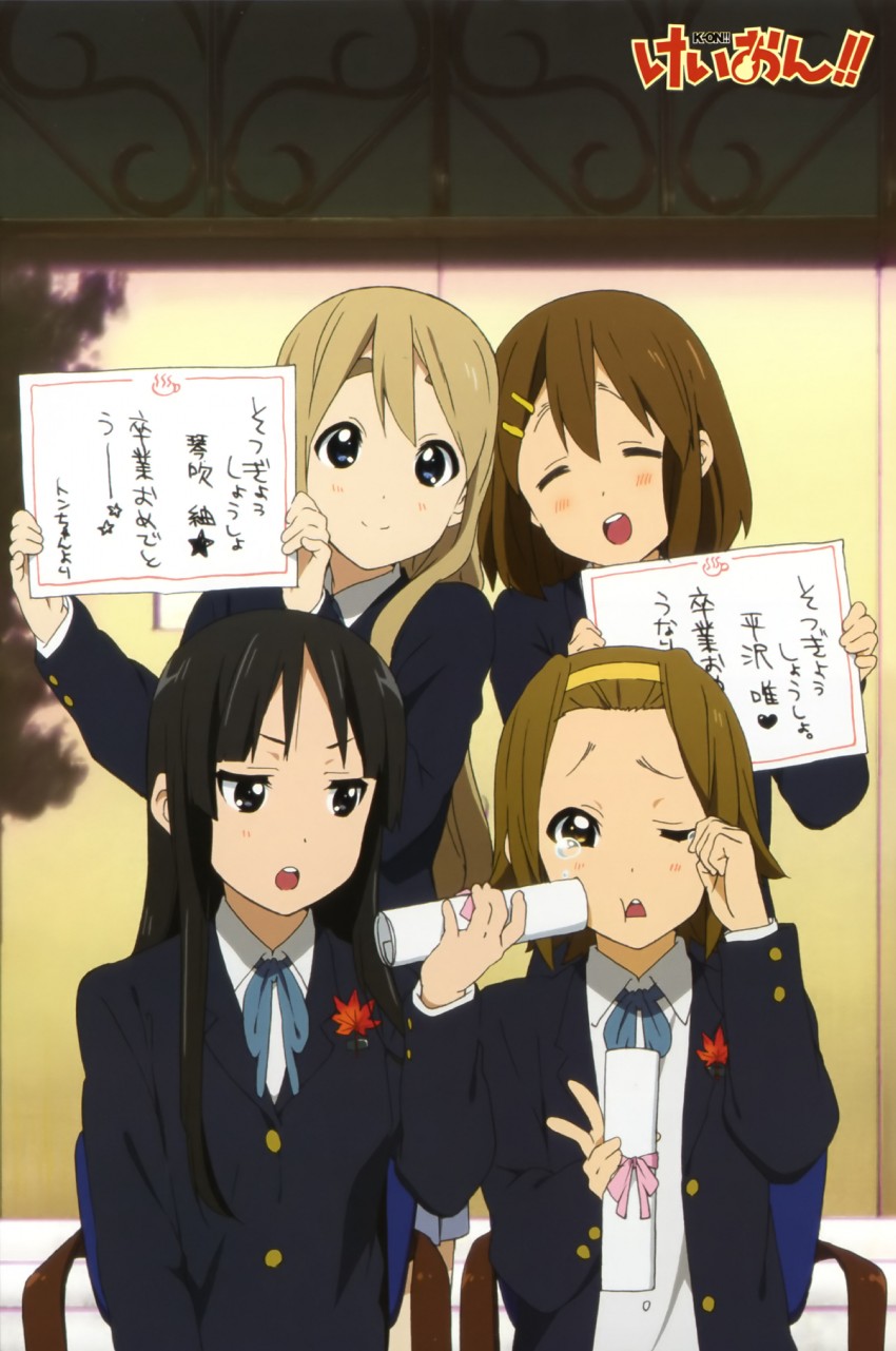 akiyama mio, hirasawa yui, tainaka ritsu, and kotobuki tsumugi (k-on!) drawn by horiguchi_yukiko