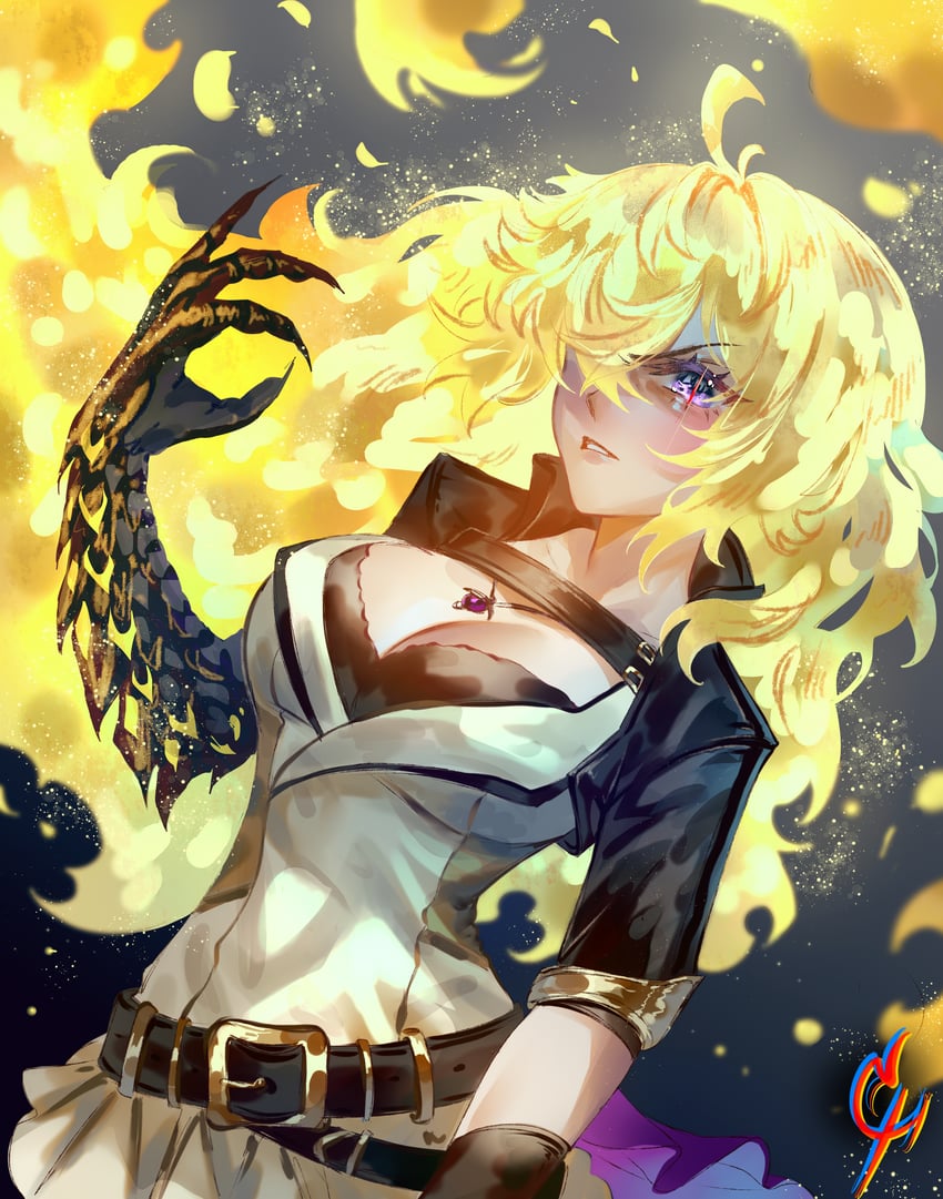 yang xiao long (rwby) drawn by coconuthound