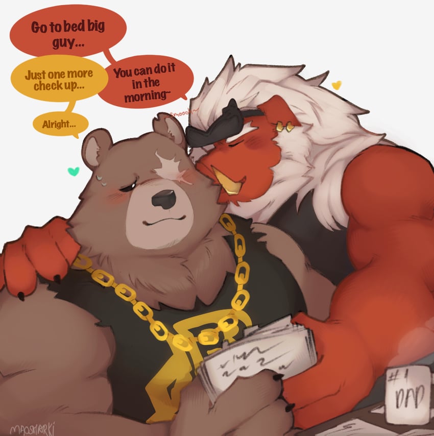 ben bigger and big daddy (zenless zone zero) drawn by maosharki