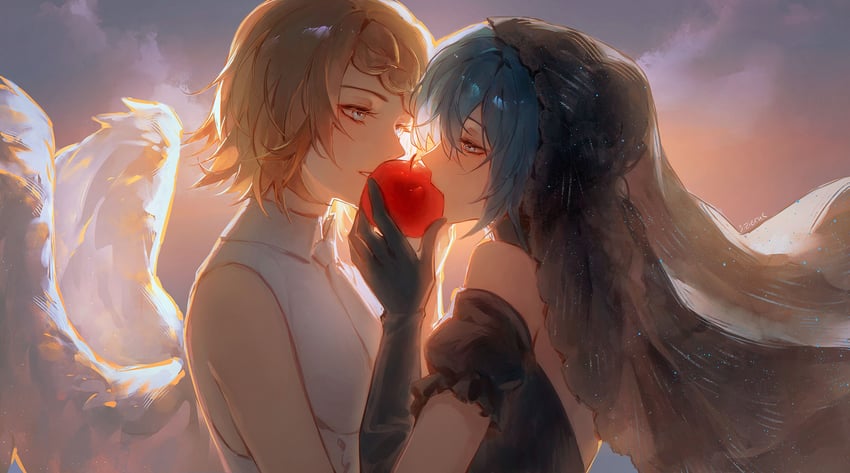 hatsune miku and kagamine rin (vocaloid and 1 more) drawn by zieru