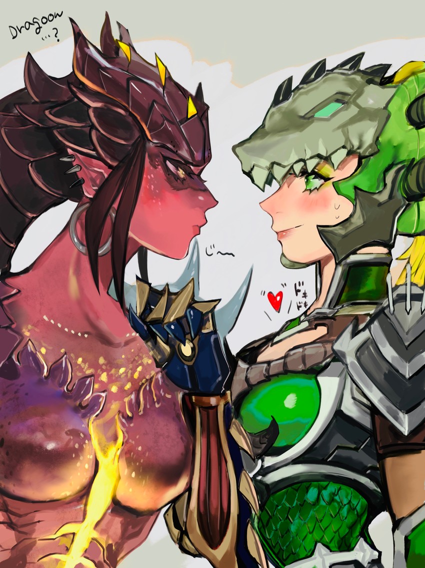 mercy, symmetra, dragon symmetra, and dragoon mercy (overwatch and 1 more) drawn by tsumugi_(mktmppp)