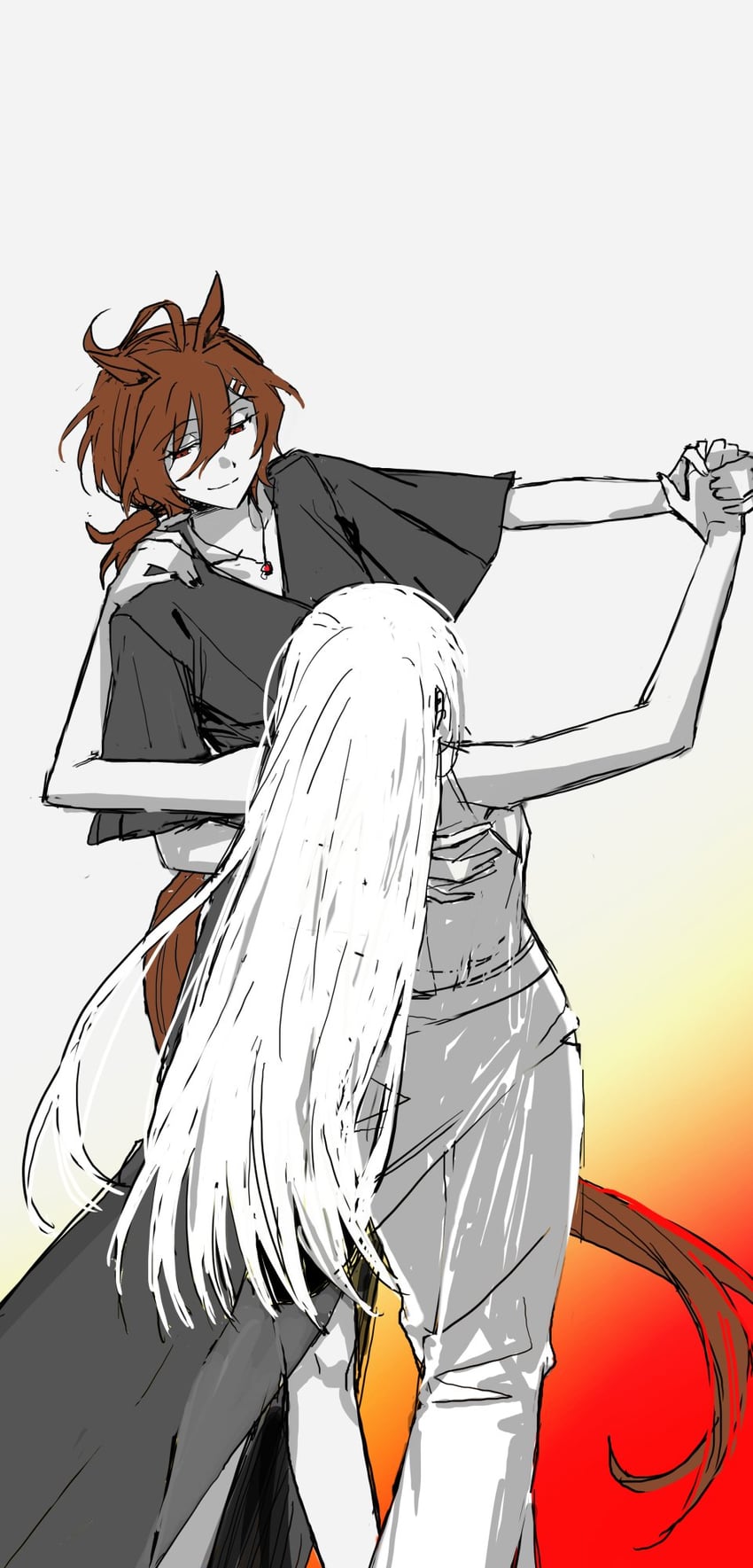 trainer, agnes tachyon, female trainer, and yumesaki momoko (umamusume) drawn by d2a103175