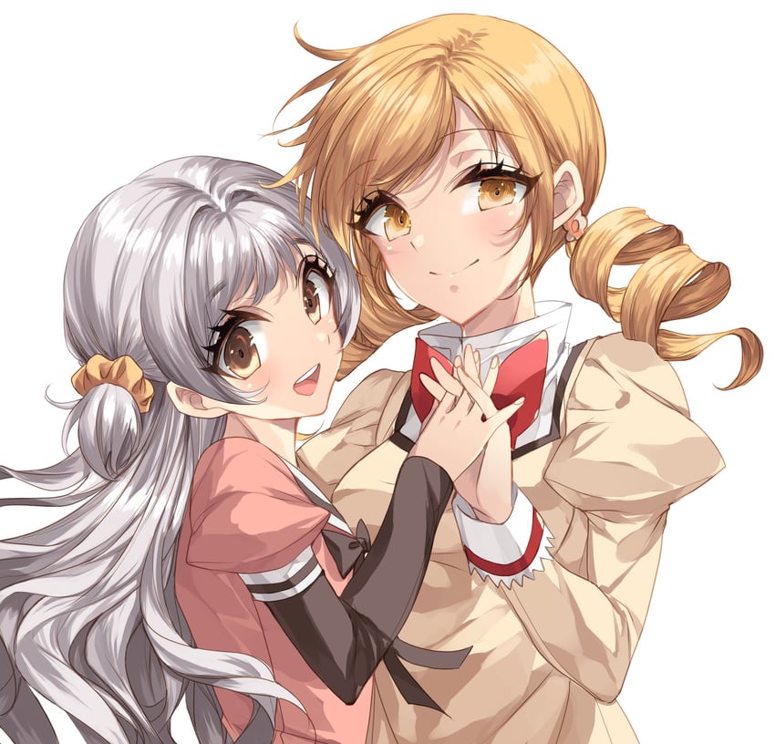 tomoe mami and momoe nagisa (mahou shoujo madoka magica and 1 more) drawn by misteor