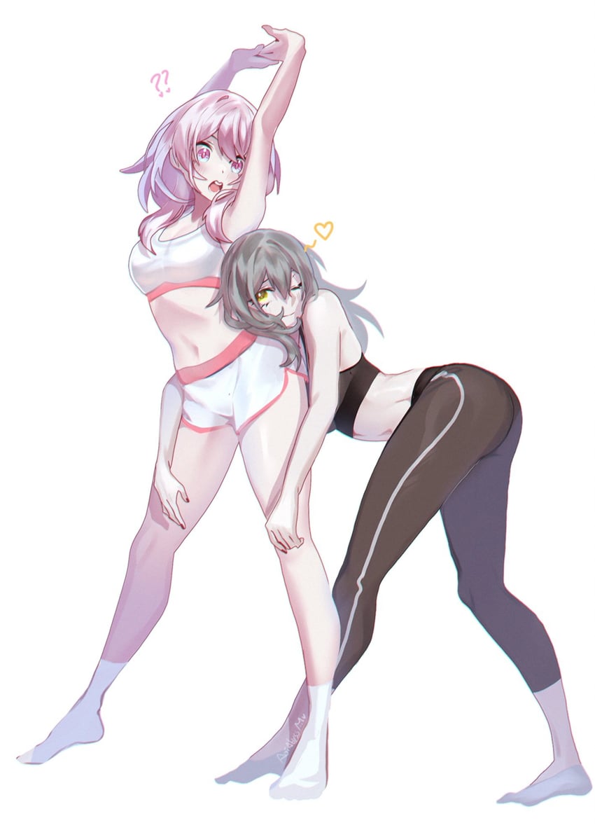 trailblazer, stelle, and march 7th (honkai and 1 more) drawn by aoiabyss